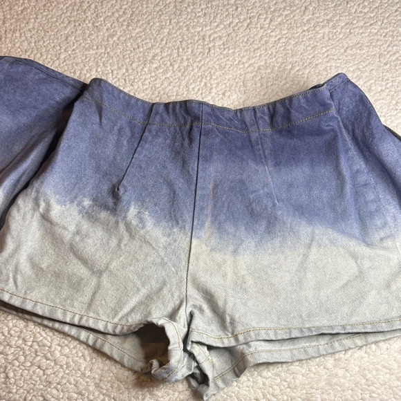 Vintage BONGO Ombre Blue Jean Skort - Picture 3 of 5